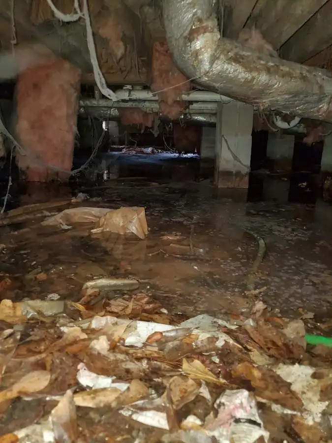 Crawl space flood assessment for Commercial Water Damage Restoration in North Elba