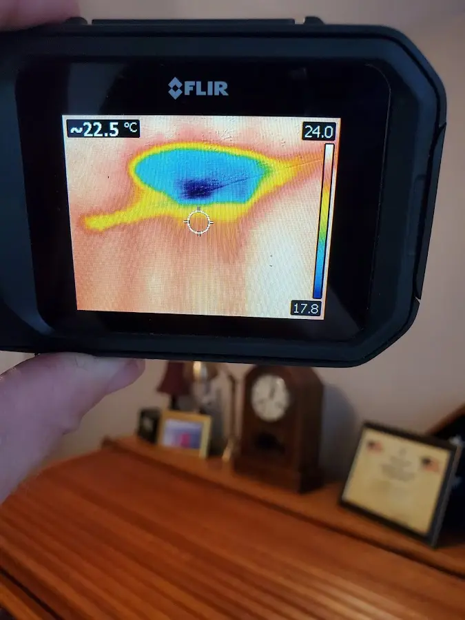 Thermal imaging inspection for water damage in North Elba
